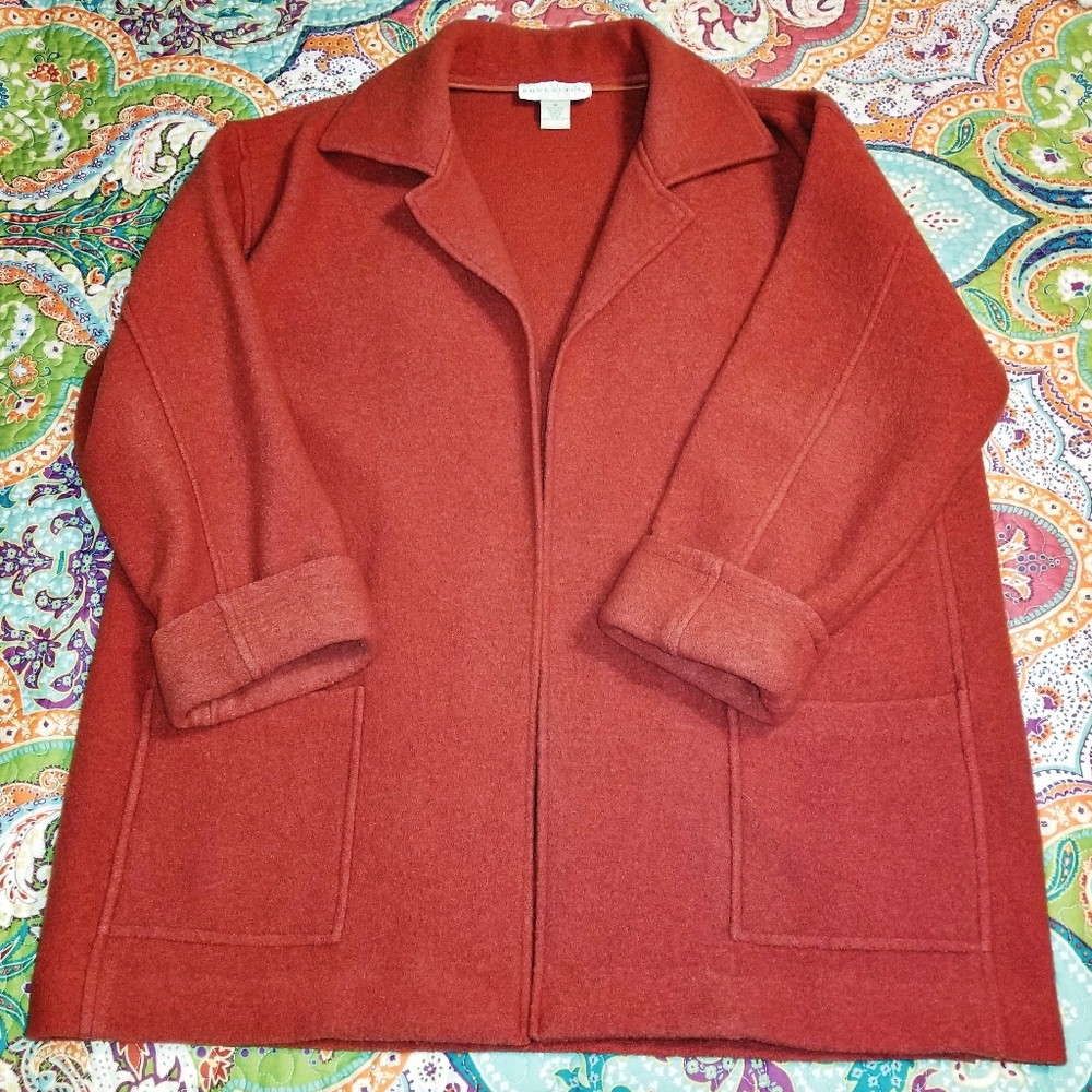 Doncaster Drapey Open Front Wool Coat / Jacket - image 3